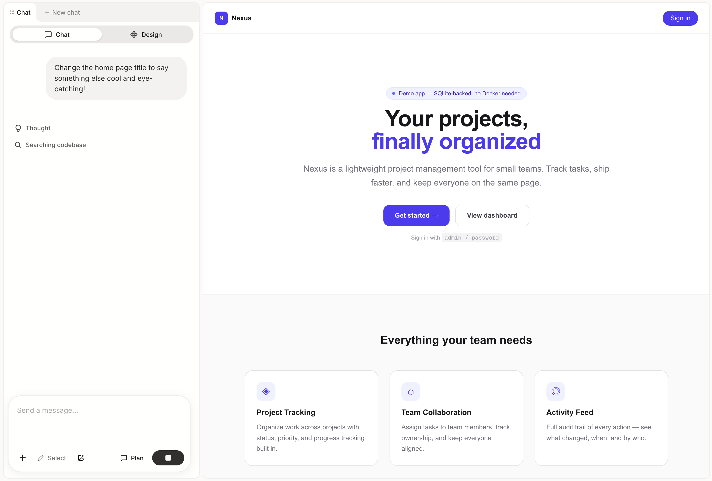 Making a change in the Alloy prompt box