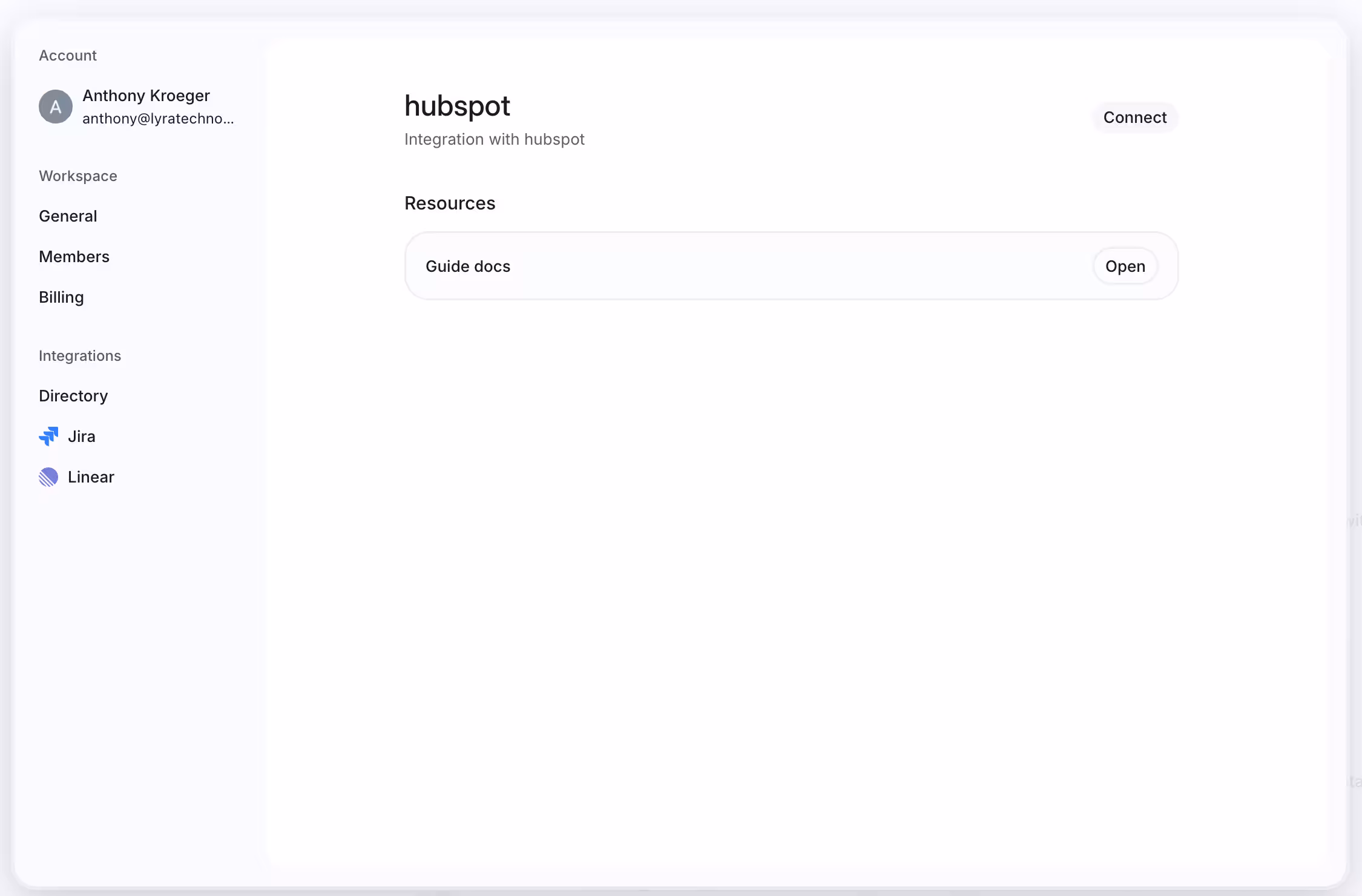 Connect HubSpot